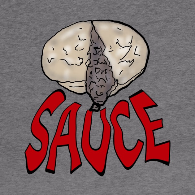 SAUCE - Beef pie - meat pie - graphic text by DopamineDumpster